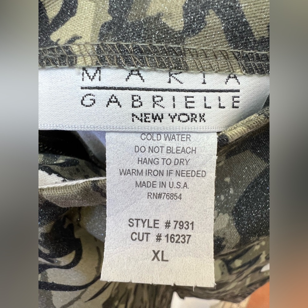 Maria Gabrielle New York Graphic Camo Pants XL Y2K Streetwear Made USA - Picture 3 of 4